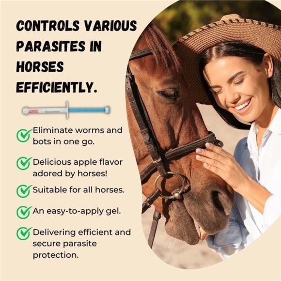 Ivermectin Horse Paste Apples Flavored, 6.08 g 1.87% (3-Pack)-Horse Dewormer NEW - Picture 2 of 5